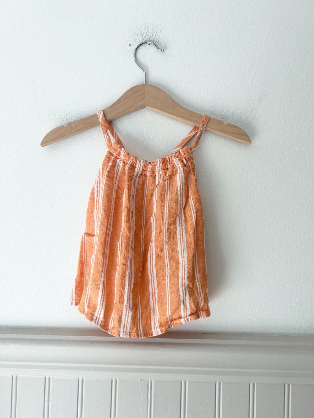 Old Navy 12-18 Months Orange White Striped Sleeveless Tank Top